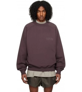 Fear Of God Essentials Purple Raglan Sweatshirt